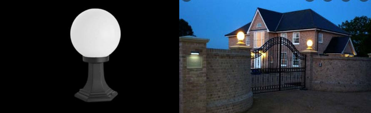 Fence Light - Round Globe