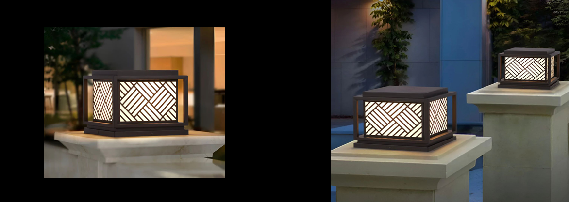 Fence Light - Squared Glob